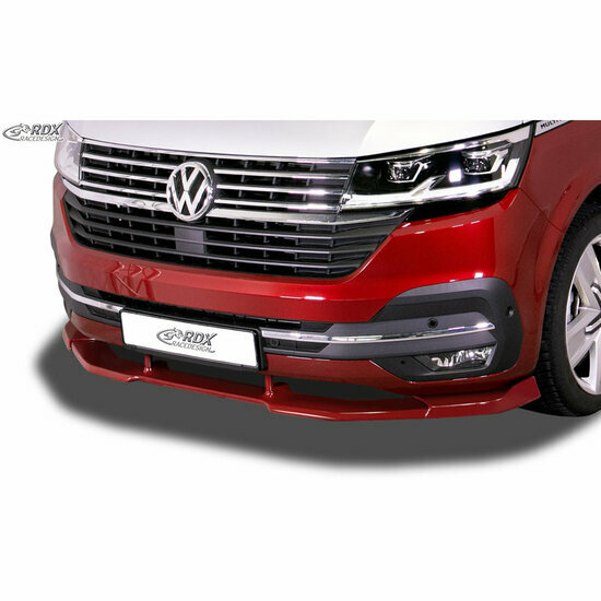 Voorspoiler Vario-X passend voor Volkswagen Transporter T6 Facelift (T6.1) 2019- (gespoten &amp; ongespoten bumper) (PU)