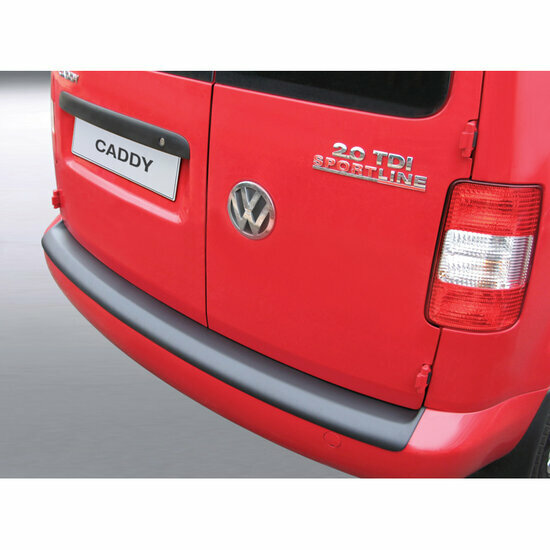 ABS Achterbumper beschermlijst passend voor Volkswagen Caddy 2004-2015 (voor gespoten bumpers) Zwart