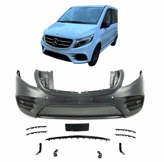 Sportlook bumper passend voor Mercedes Vito en V-Klasse W447 model 2014 - 2020