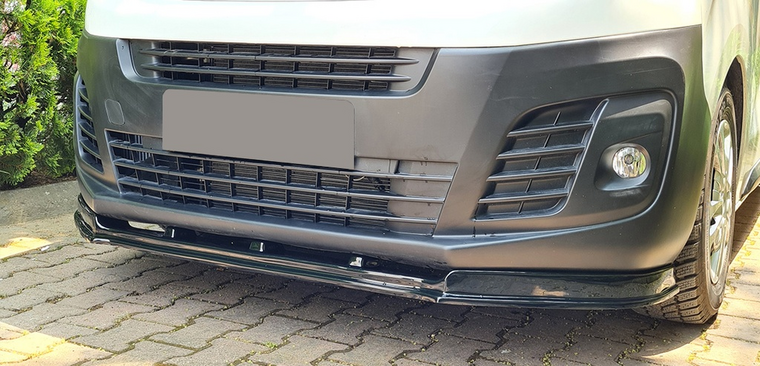 OneWay front spoiler glanzend zwart passend voor Peugeot Expert 3rd GEN model vanaf 2016