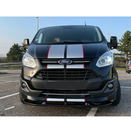 OneWay front spoiler glanzend zwart passend voor Ford Transit Custom MK1 model 2012 - 2023 met sportline voorbumper